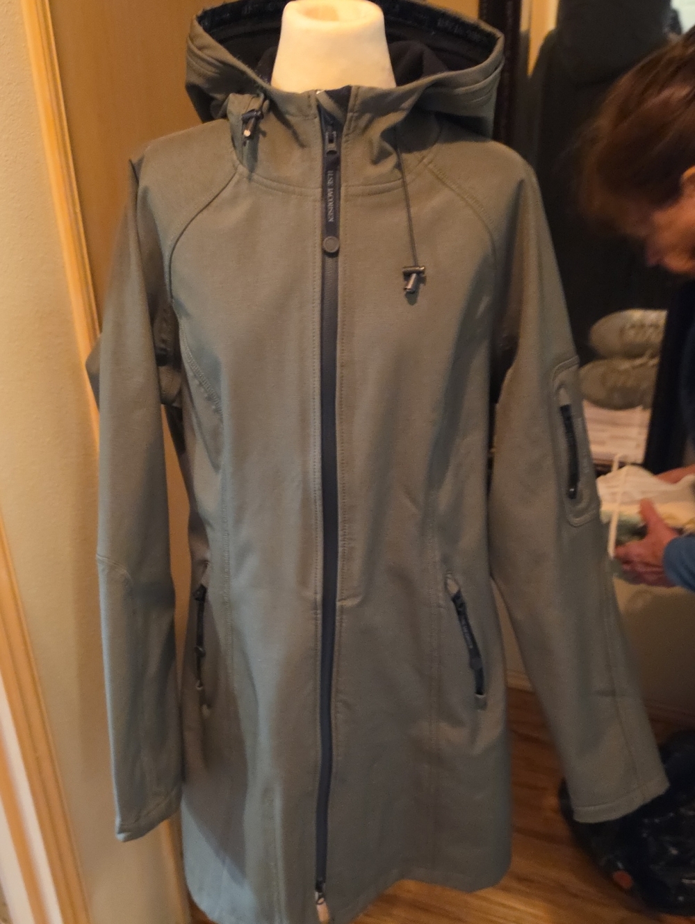 Ilse Jacobsen Olive Green Hooded Trench Coat
